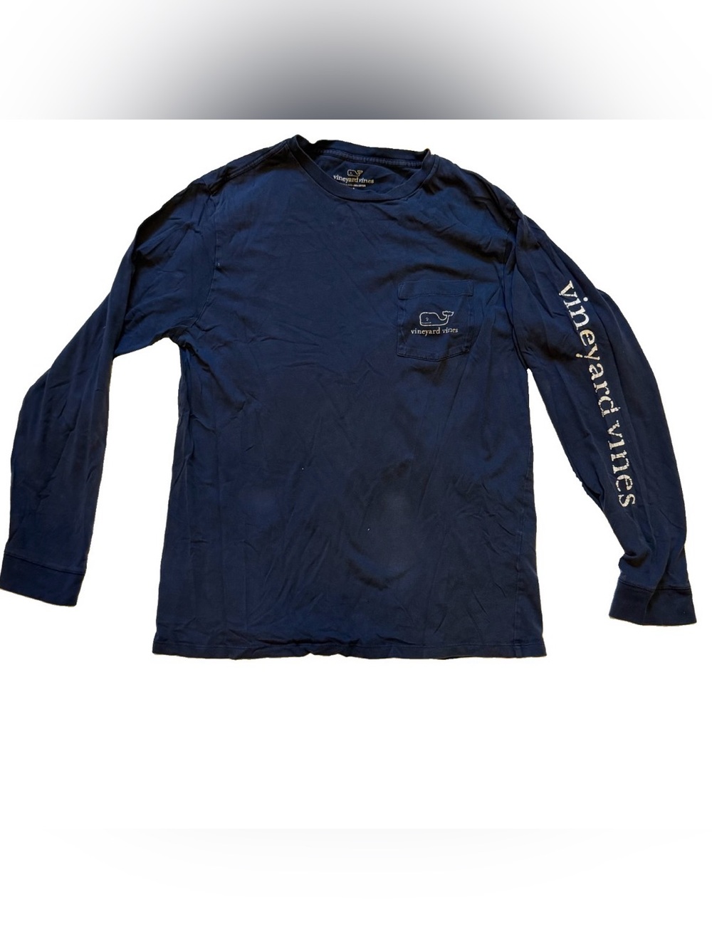 Vineyard Vines Long-Sleeve Pocket Tee in Navy Blue